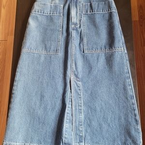 Gap medium wash high waist denim skirt